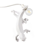 Chameleon Going Down Plug-In Wall Sconce - White