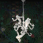 Monkey Chandelier - White