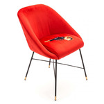 Revolver Padded Chair - Black / Red