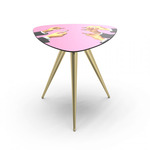 Lipsticks Side Table - Gold / Pink