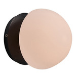 Pensee Wall Sconce - Matte Black / Matte Opal