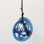 Wrap Pendant - Dark Oxidized / Transparent Steel Blue