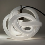 Wrap Table Lamp - Dark Oxidized / Opaque White