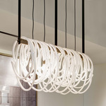 Lasso Chandelier - Dark Oxidized / Opaque White