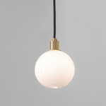 Drape Pendant - Brushed Brass / Opaque White