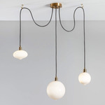 Drape Composition 2 Pendant by SkLO | LT182WHTBN-GLD Drape Composition 2 Pendant by SkLO | LT182WHTBN-GLD