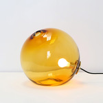 Float 2.0 Table / Floor Lamp - Brushed Brass / Transparent Amber