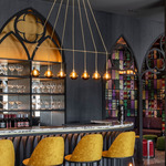 Drape Linear Chandelier - Brushed Brass / Transparent Olivin