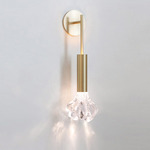 Dew Wall Sconce - Brushed Brass / Clear