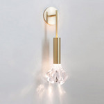 Dew Wall Sconce - Brushed Brass / Clear