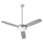 Expo Ceiling Fan with Light - Satin Nickel / Silver-Weathered Gray