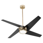 Axis Ceiling Fan - Aged Brass / Matte Black / Matte Black