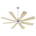 Mod Ceiling Fan - Satin Nickel / Weathered Grey