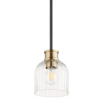Monarch Pendant - Aged Brass / Clear