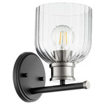 Monarch Wall Sconce - Satin Nickel / Clear