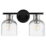 Monarch Bathroom Vanity Light - Satin Nickel / Clear