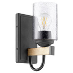 Pepper Glass Wall Sconce - Noir / Peppered Glass