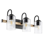 Pepper Glass Bathroom Vanity Light - Noir / Peppered Glass