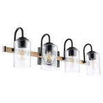 Pepper Glass Bathroom Vanity Light - Noir / Peppered Glass