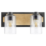 Corner Bracket Bathroom Vanity Light - Noir / Peppered Glass