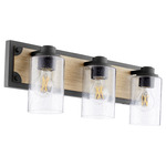 Corner Bracket Bathroom Vanity Light - Noir / Peppered Glass