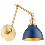 Two-Toned Wall Sconce - Aged Brass / Blue
