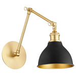 Two-Toned Wall Sconce - Aged Brass / Black