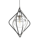 Gimble Pendant - Satin Nickel / Clear