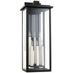Westerly Outdoor Wall Sconce - Black / Clear