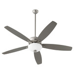 Breeze 60 inch Ceiling Fan - Satin Nickel / Silver / Weathered Gray Reversible