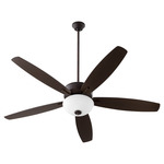 Breeze 60 Inch Ceiling Fan with Bowl Light - Oiled Bronze / Bronze-Weathered Oak