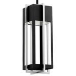 Al Fresco 120V Outdoor Pendant - Noir / Brushed Aluminum