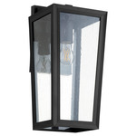 Bravo 120V Outdoor Wall Sconce - Noir / Clear Seeded