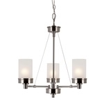 Urban Swag 3-Light Chandelier - Brushed Nickel / White