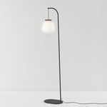 Misko F25 Floor Lamp - Walnut / Opal