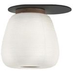 Misko C25 Ceiling Light Fixture - Walnut / Opal