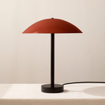 Arundel Table Lamp - Black / Oxide Red Shade
