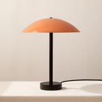 Arundel Table Lamp - Black / Peach Shade