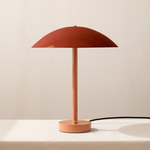 Arundel Table Lamp - Peach / Oxide Red Shade