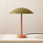 Arundel Table Lamp - Peach / Reed Green Shade
