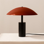 Arundel Low Table Lamp - Black / Oxide Red