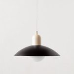 Arundel Orb Pendant - Bone / Black Shade