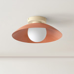 Arundel Orb Surface Mount - Bone Canopy / Peach Shade