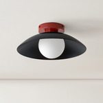 Arundel Orb Surface Mount - Oxide Red Canopy / Black Shade