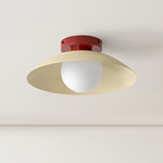 Arundel Orb Surface Mount - Oxide Red Canopy / Bone Shade