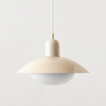 Arundel Mushroom Pendant - Bone / Bone Shade