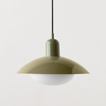 Arundel Mushroom Pendant - Reed Green / Reed Green Shade