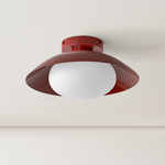 Arundel Mushroom Surface Mount - Oxide Red Canopy / Oxide Red Shade