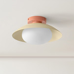 Arundel Mushroom Surface Mount - Peach Canopy / Bone Shade