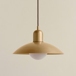 Brass Arundel Orb Pendant - Brass / Brass Shade